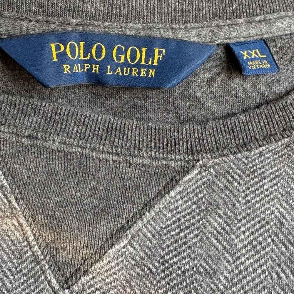 Polo Ralph Lauren Gray Printed V-Neck Sweater Men’s Size XXL Preppy - Picture 6 of 6
